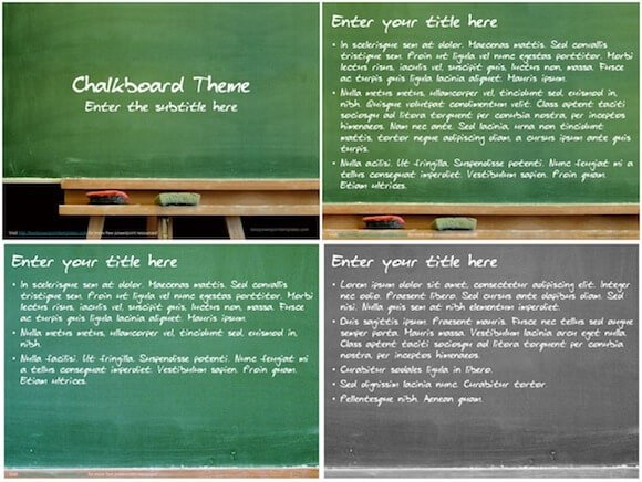 075 Chalkboard PowerPoint Template - Chalkboard