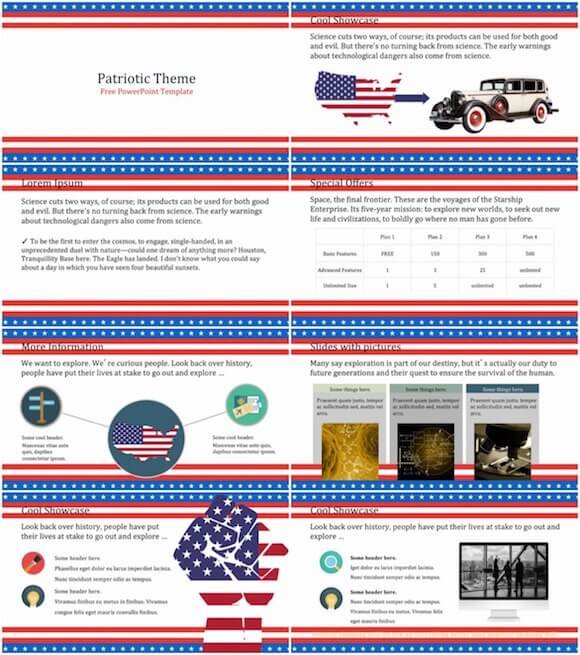 124 Patriotic PowerPoint Template - Patriotic