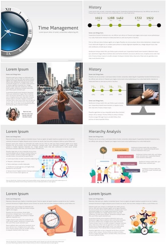 227 Time Management PowerPoint Template - Time Management