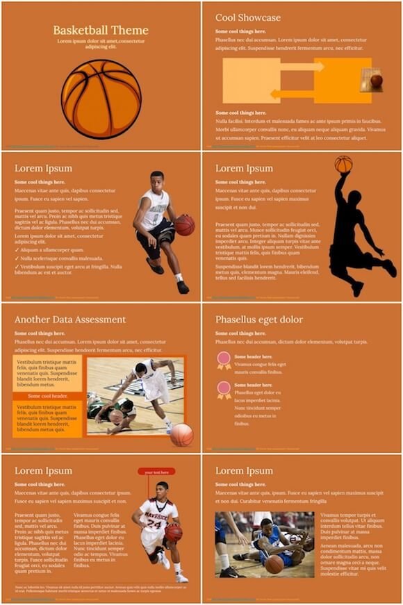 247 Basketball PowerPoint Template - Basketball