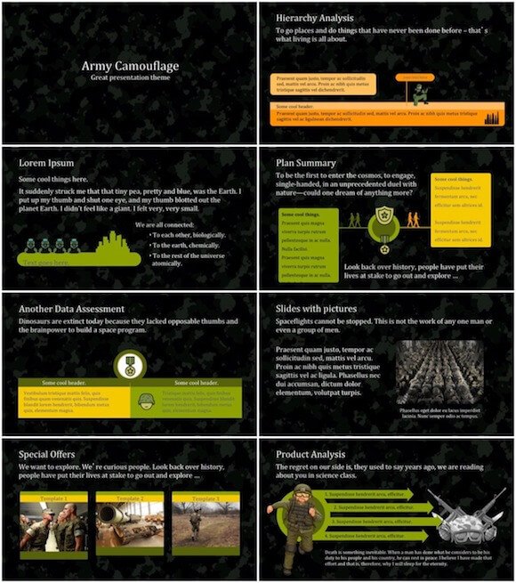 253 Army PowerPoint Template - Army
