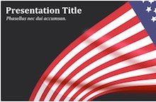 American PowerPoint Template - American Flag