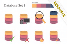 PowerPoint Database Shapes - Database Shapes