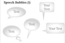 Speech Bubbles PowerPoint Template - Speech bubbles