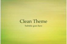 Clean PowerPoint Template - Light Green