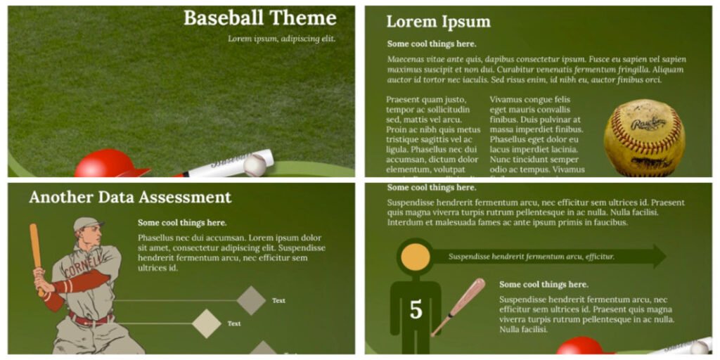 Baseball PowerPoint template - FREE!