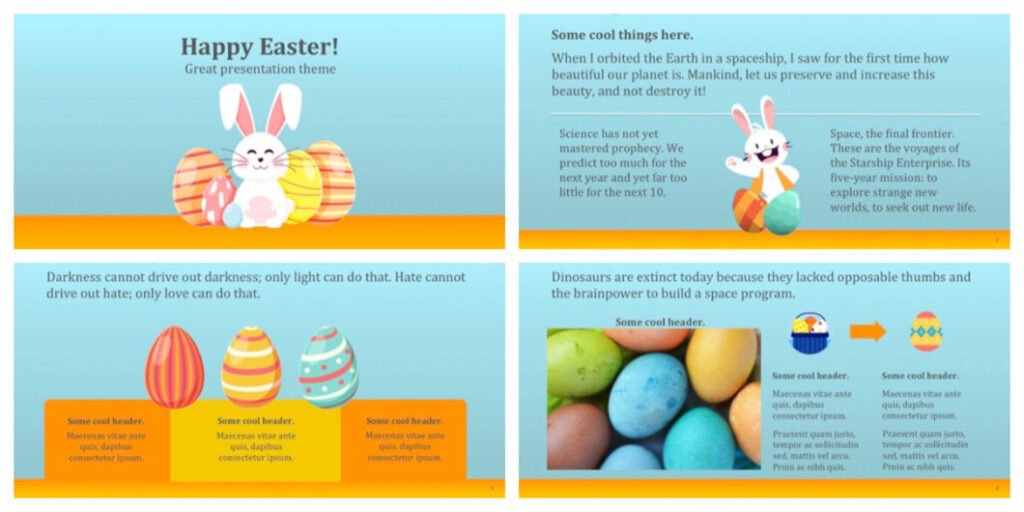Easter Eggs PowerPoint template - FREE!